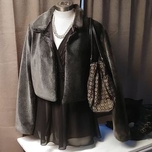 FUDA FU DA New York SZ M crop waist wrap jacket